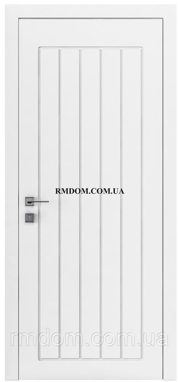 Міжкімнатні двері Rodos колекція Cortes модель Prima 24, Білий матовий, Білий матовий