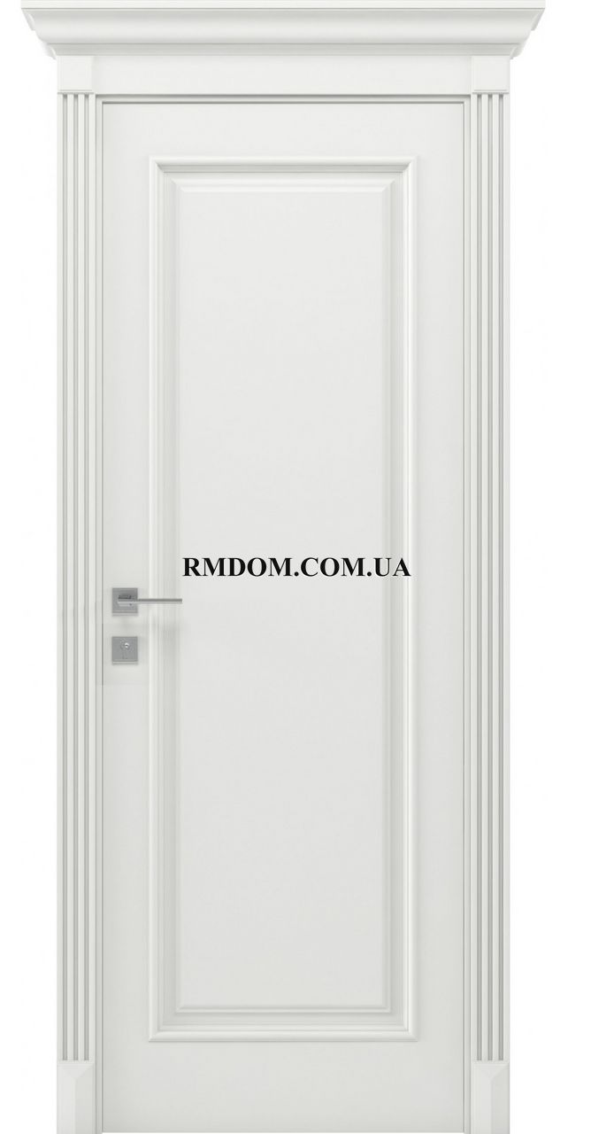 Міжкімнатні двері Rodos колекція Siena модель Asti глухі, Білий матовий, Без скла, Білий матовий