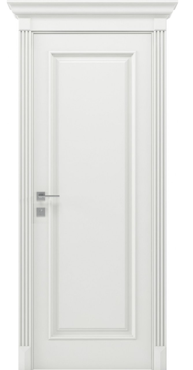 Міжкімнатні двері Rodos колекція Siena модель Asti глухі, Білий матовий, Без скла