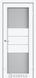 Міжкімнатні двері Korfad модель Parma PM-05, Білий перламутр, Сатин білий, Білий перламутр