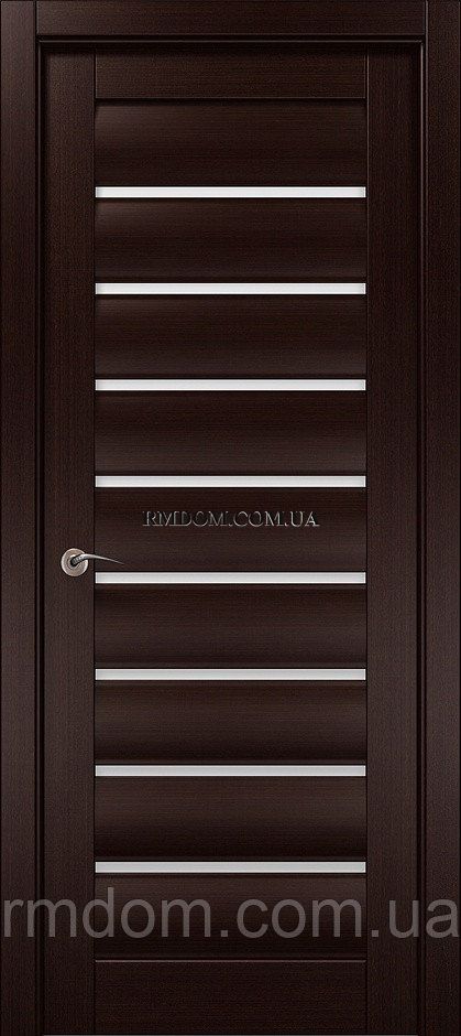 Міжкімнатні двері Папа Карло Cosmopolitan CP-74, Венге Q157, Сатин білий, Венге Q157