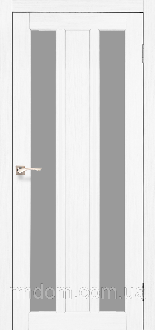 Межкомнатные двери Korfad коллекция Napoli модель NP-01, Ясень белый, Сатин белый