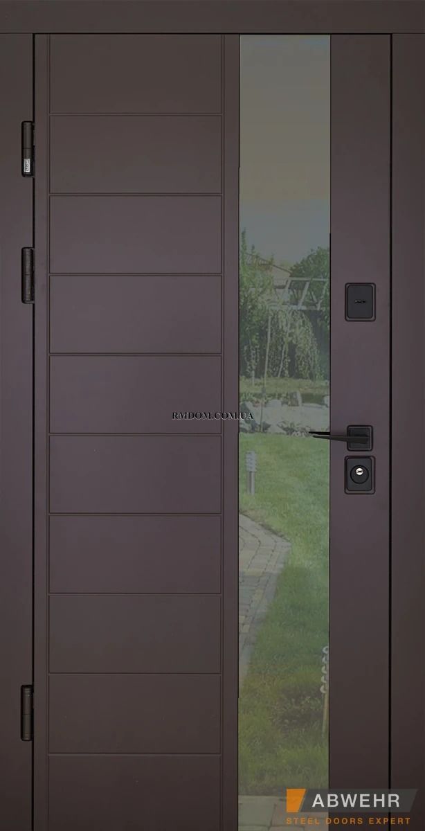 Вхідні двері Abwehr Cottage Ufo 367 RAL 8019, 2050*960, Праве
