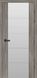 Міжкімнатні двері Брама модель 17.3 М, Акація сіра, Триплекс білий, Акація сіра