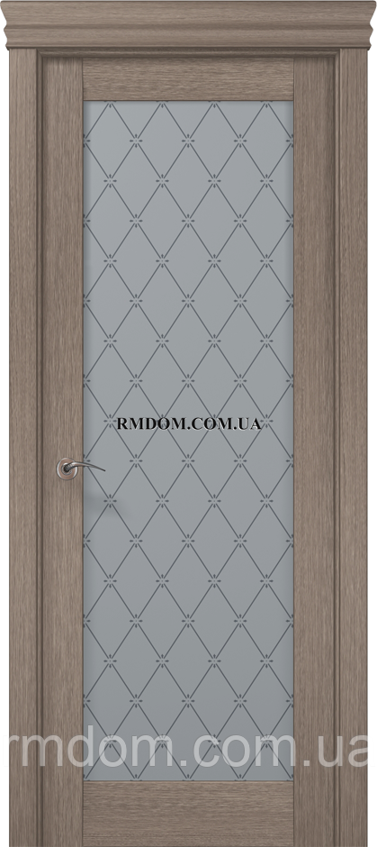 Міжкімнатні двері Папа Карло Millenium ML 09, Дуб сірий брашований, Сатин білий, Дуб сірий брашований