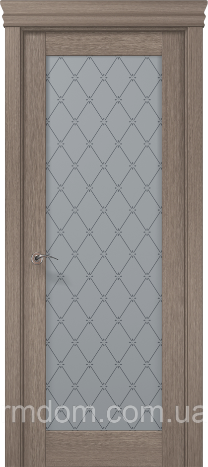 Міжкімнатні двері Папа Карло Millenium ML 09, Дуб сірий брашований, Сатин білий, Дуб сірий брашований
