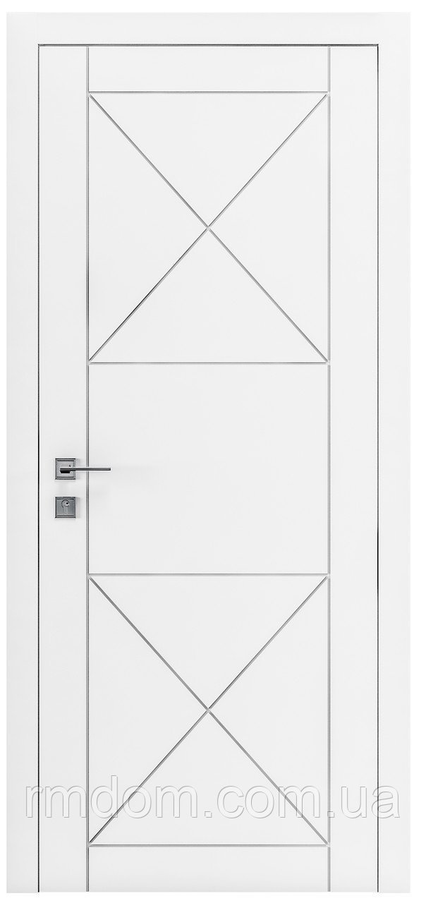 Міжкімнатні двері Rodos колекція Cortes модель Prima 26, Білий матовий
