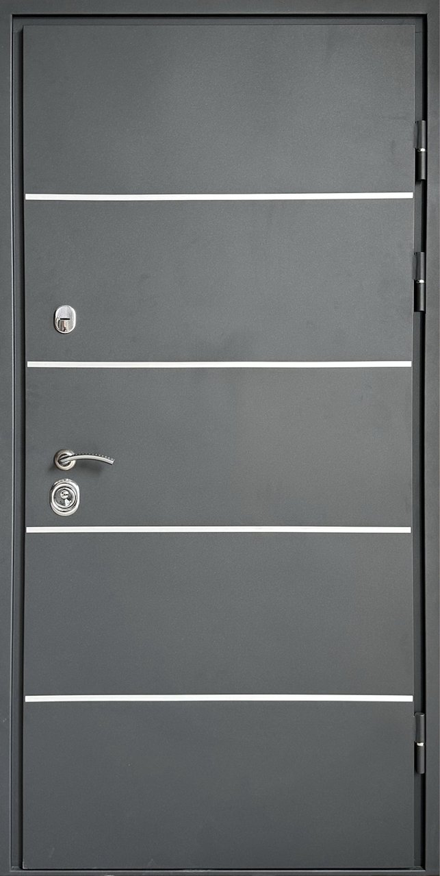 Вхідні двері Redfort колекція Комфорт модель Стріт грей (метал/мдф), 2040*860, Праве