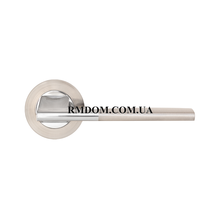 Дверна ручка МВМ модель Z-1220, Матовий нікель, Полірований хром