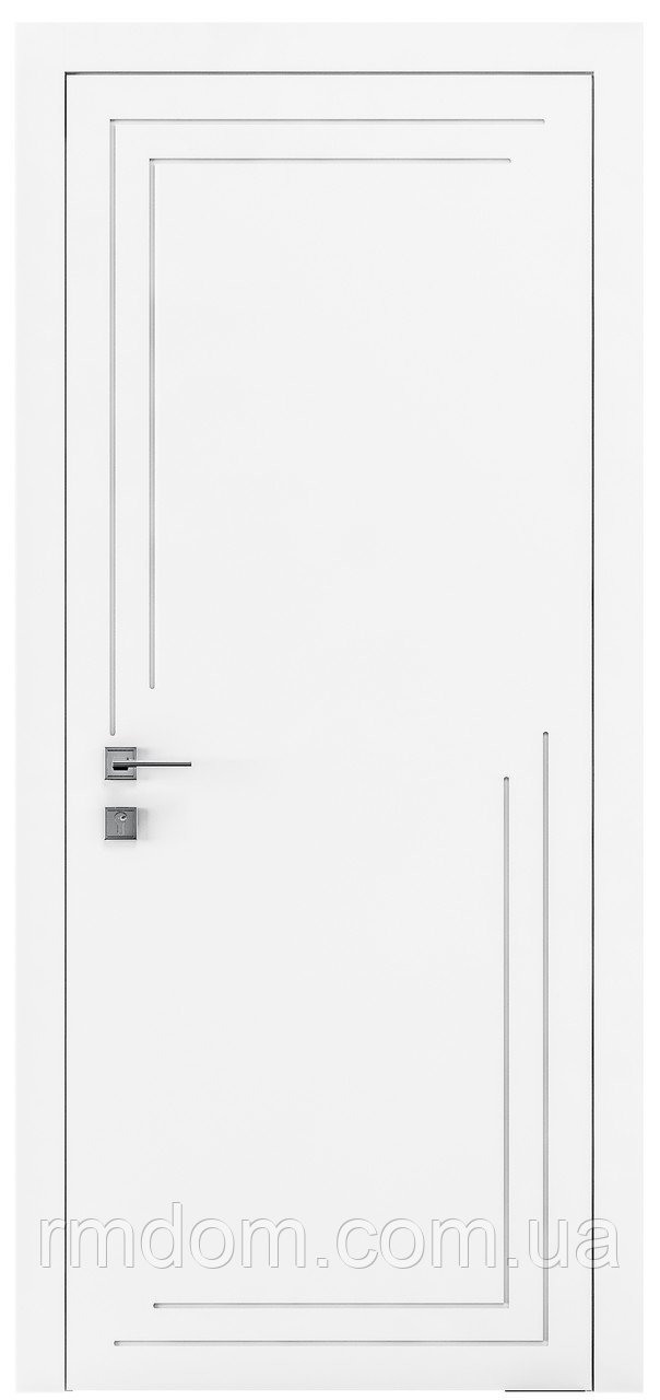 Межкомнатные двери Rodos коллекция Cortes модель Prima 27, Белый матовый