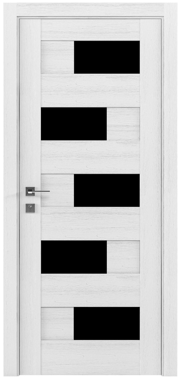 Міжкімнатні двері Rodos колекція Modern модель Verona, Каштан білий, Чорний, Каштан білий