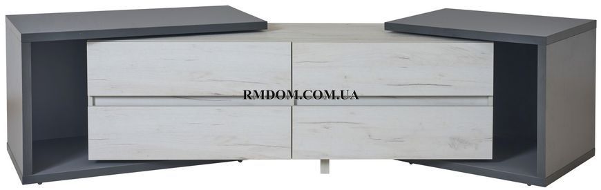 Тумба ТВ3 Комфі, Сірий шифер, Дуб крафт білий, Сірий шифер