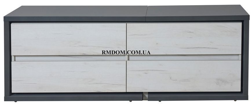 Тумба ТВ3 Комфі, Сірий шифер, Дуб крафт білий, Сірий шифер