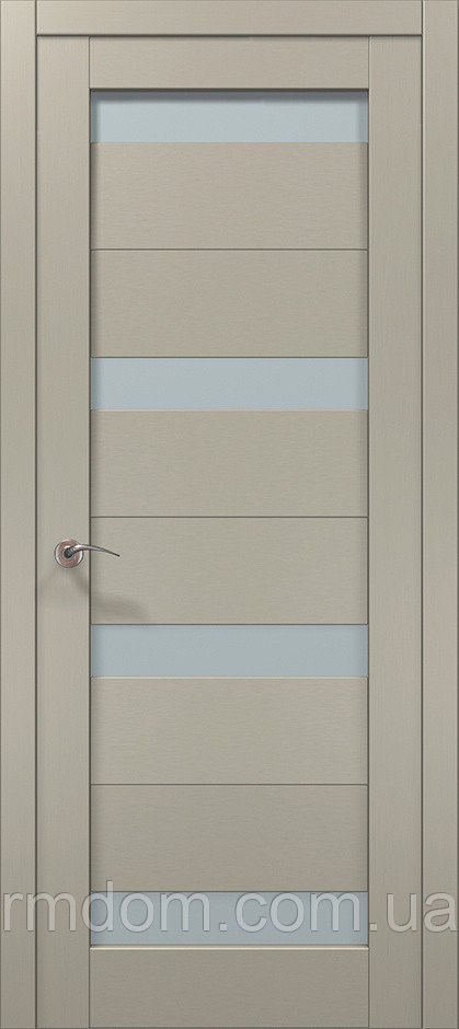 Міжкімнатні двері Папа Карло Millenium ML 03, Шовк капучино, Сатин білий, Шовк капучино