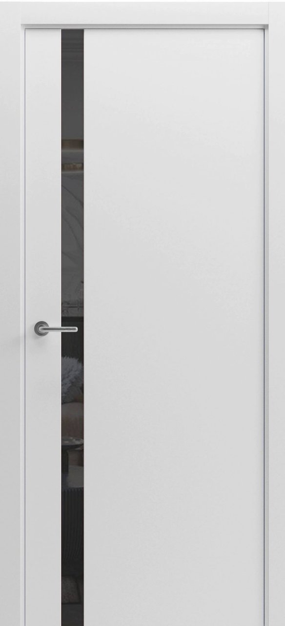 Міжкімнатні двері Rodos колекція Grand модель Paint 6, Білий мат, Чорний, Білий мат