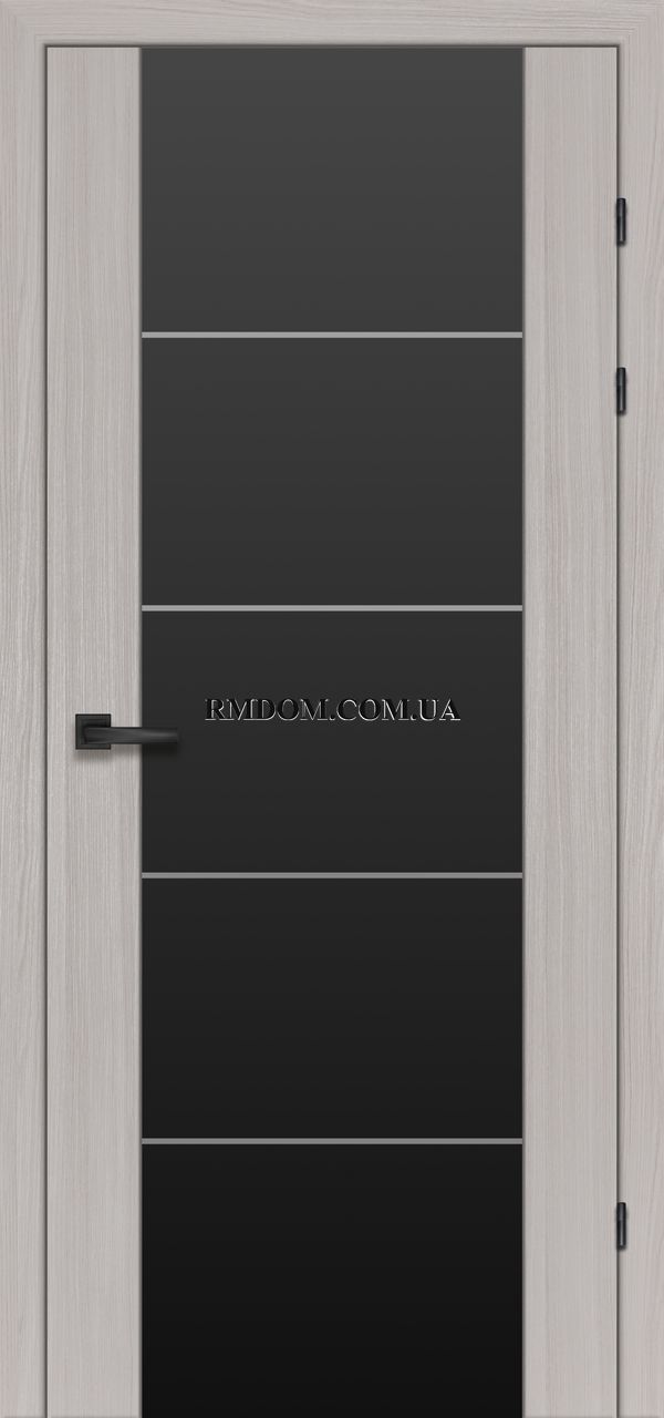 Міжкімнатні двері Брама модель 17.3 М, Береза, Триплекс чорний, Береза