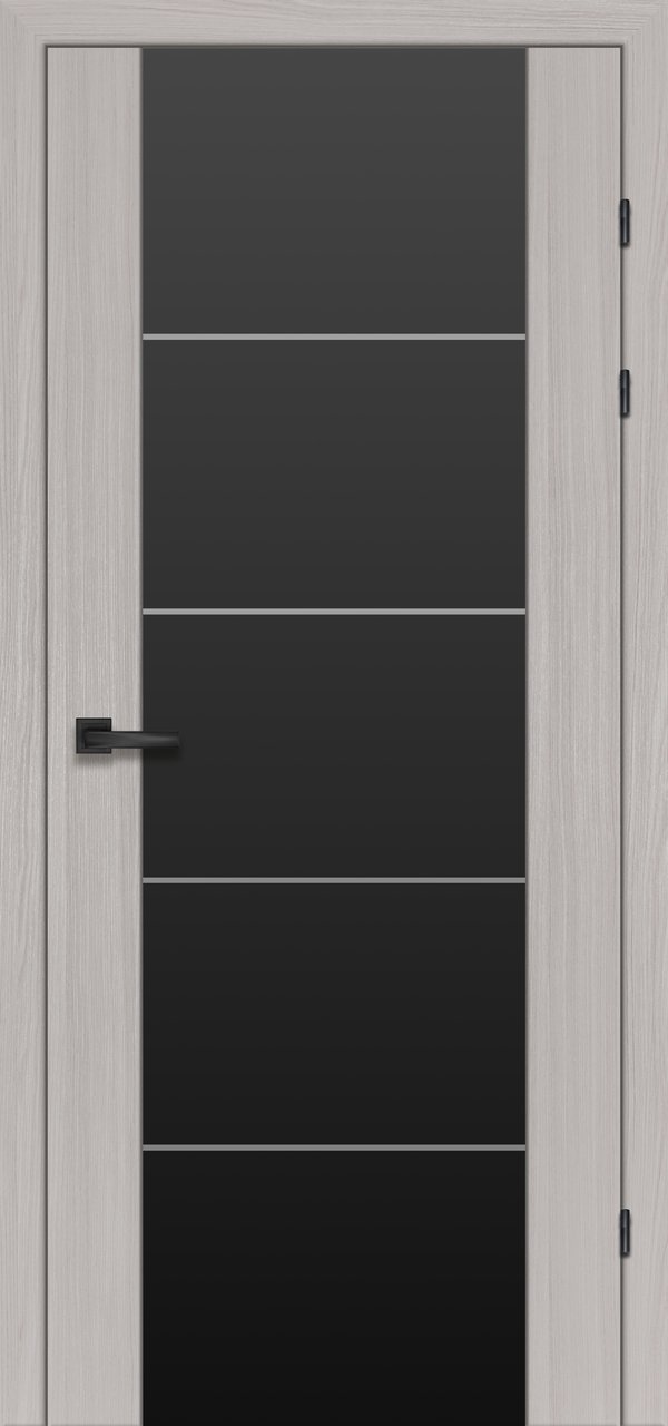 Міжкімнатні двері Брама модель 17.3 М, Береза, Триплекс чорний, Береза