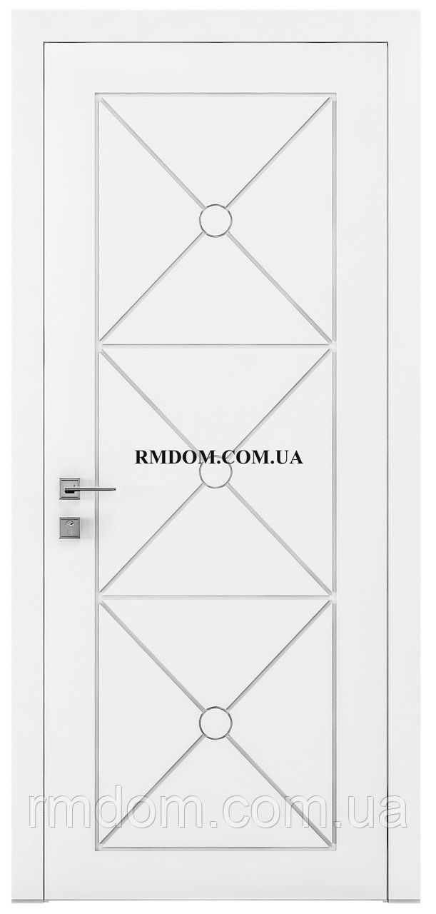 Міжкімнатні двері Rodos колекція Cortes модель Prima 29, Білий матовий, Білий матовий
