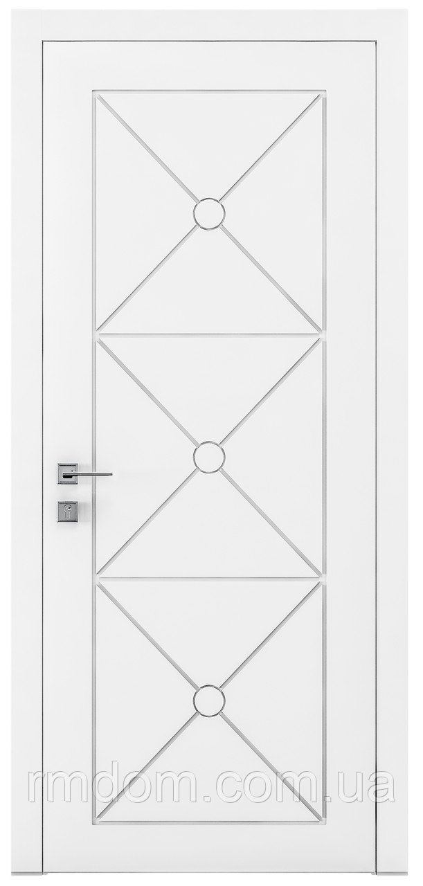 Міжкімнатні двері Rodos колекція Cortes модель Prima 29, Білий матовий