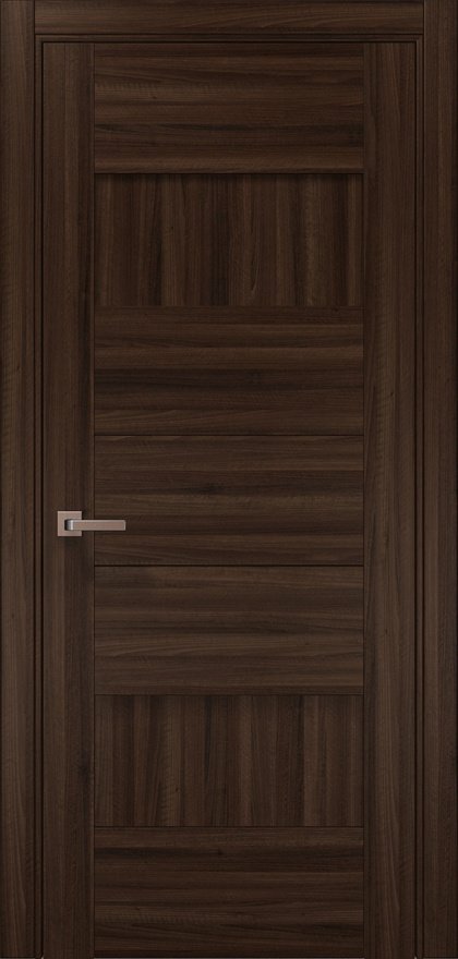 Міжкімнатні двері Папа Карло модель Trend 13, Ясен шоколадний, Сатин білий