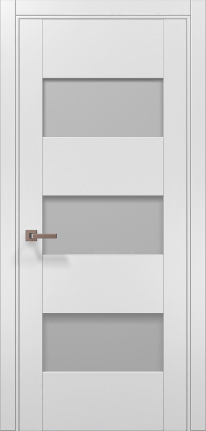 Міжкімнатні двері Папа Карло модель Trend 06, Білий матовий, Сатин білий