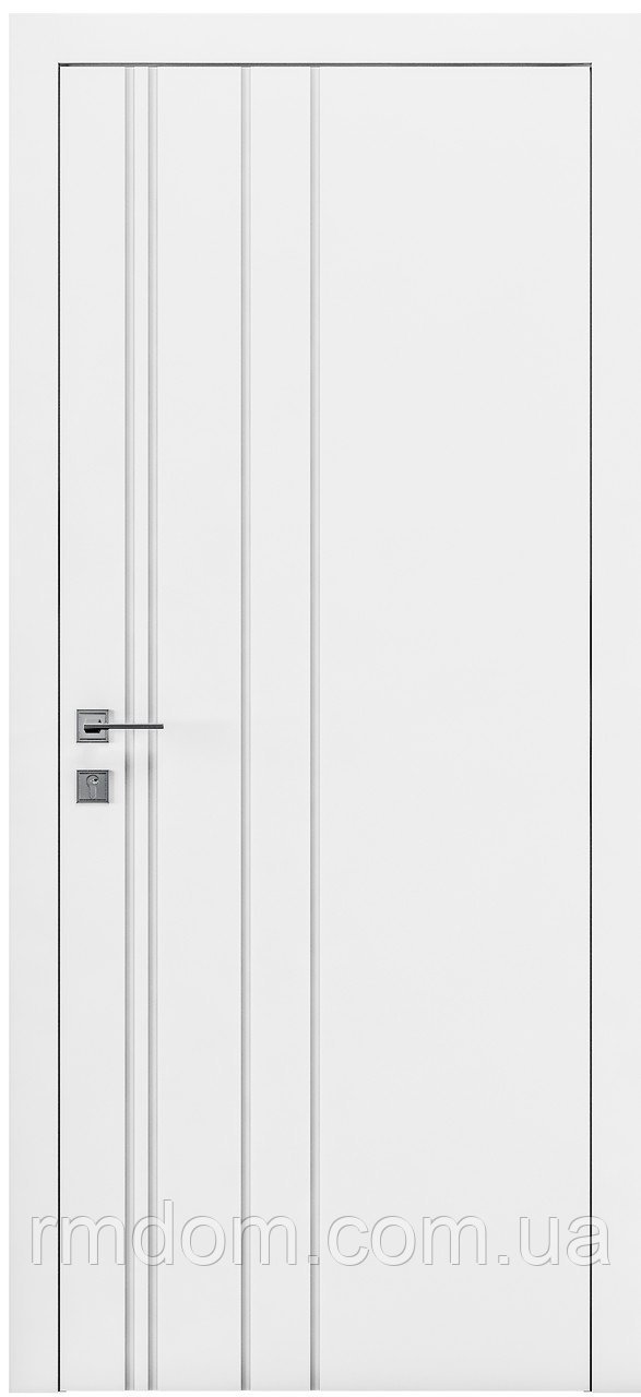 Міжкімнатні двері Rodos колекція Cortes модель Prima 1, Білий матовий