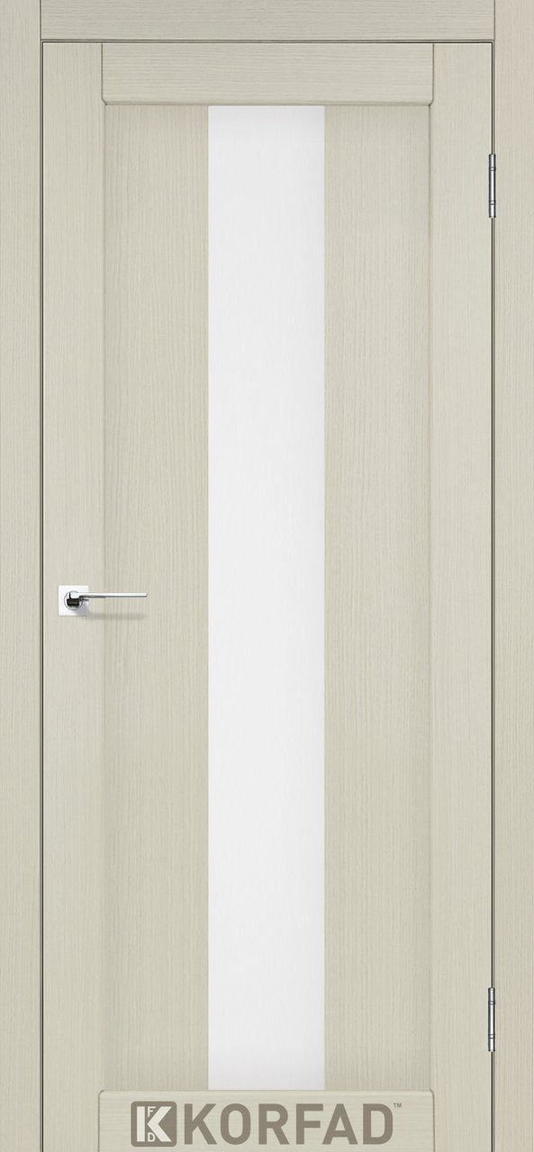 Міжкімнатні двері Korfad колекція Porto модель PR-10, Дуб білений, Сатин білий, Дуб білений