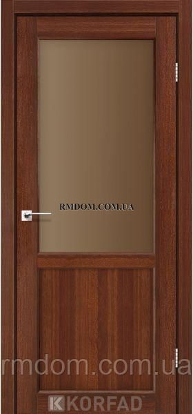 Міжкімнатні двері Korfad колеція Palermo модель PL-02, Горіх, Бронзовий, Горіх