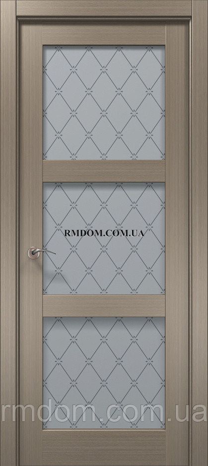 Міжкімнатні двері Папа Карло Cosmopolitan CP-507, Сандалове дерево, Сатин білий, Сандалове дерево
