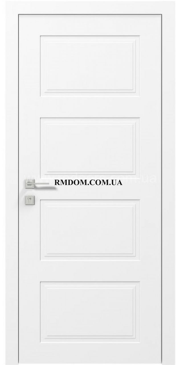 Міжкімнатні двері Rodos колекція Cortes модель Dolce, Білий матовий, Без скла, Білий матовий