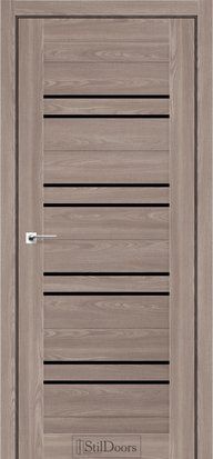 Міжкімнатні двері StilDoors Ferro, Флітвуд Мокко, Чорний, Флітвуд Мокко