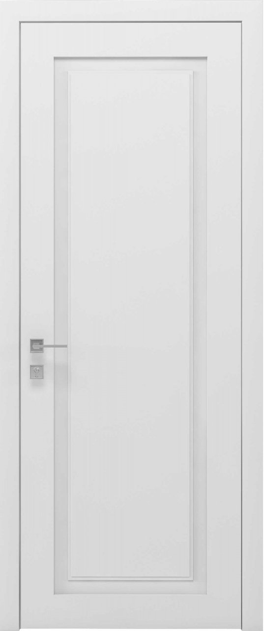 Міжкімнатні двері Rodos колекція Cortes модель Venezia глухі, Білий матовий, Без скла