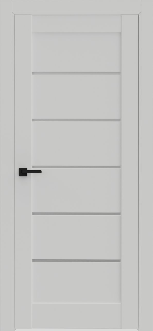 Міжкімнатні двері Брама модель 16.15, Сірий, Сатин білий, Сірий