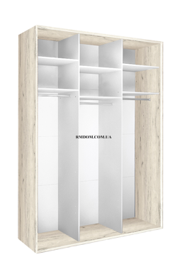 Шафа-купе Braun, Top 3, 2400*2090*450, Дуб крафт сірий, Дуб крафт сірий, Дуб крафт сірий