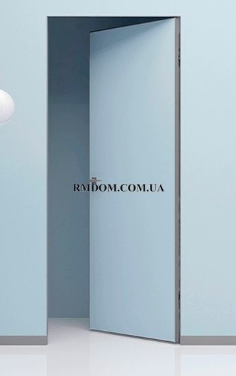 Міжкімнатні двері прихованого монтажу Omega модель A1 фарба AL (Inside), Біла емаль, Біла емаль