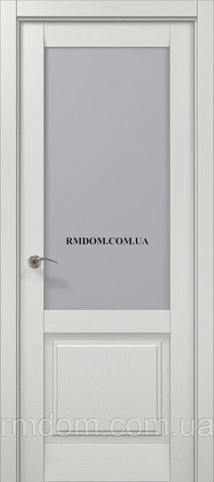 Міжкімнатні двері Папа Карло Millenium ML 11, Ясен білий, Сатин білий, Ясен білий