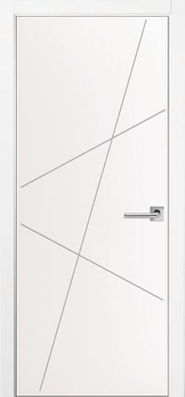 Міжкімнатні двері Free Style модель Primer White № 7, Білий, Без скла, Під фарбування