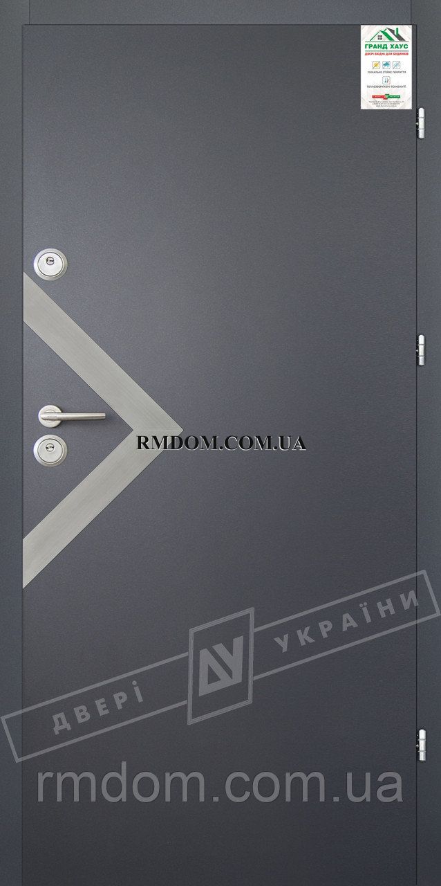 Вхідні двері ТМ Двері України серія GRAND HOUSE 56 mm модель № 6
