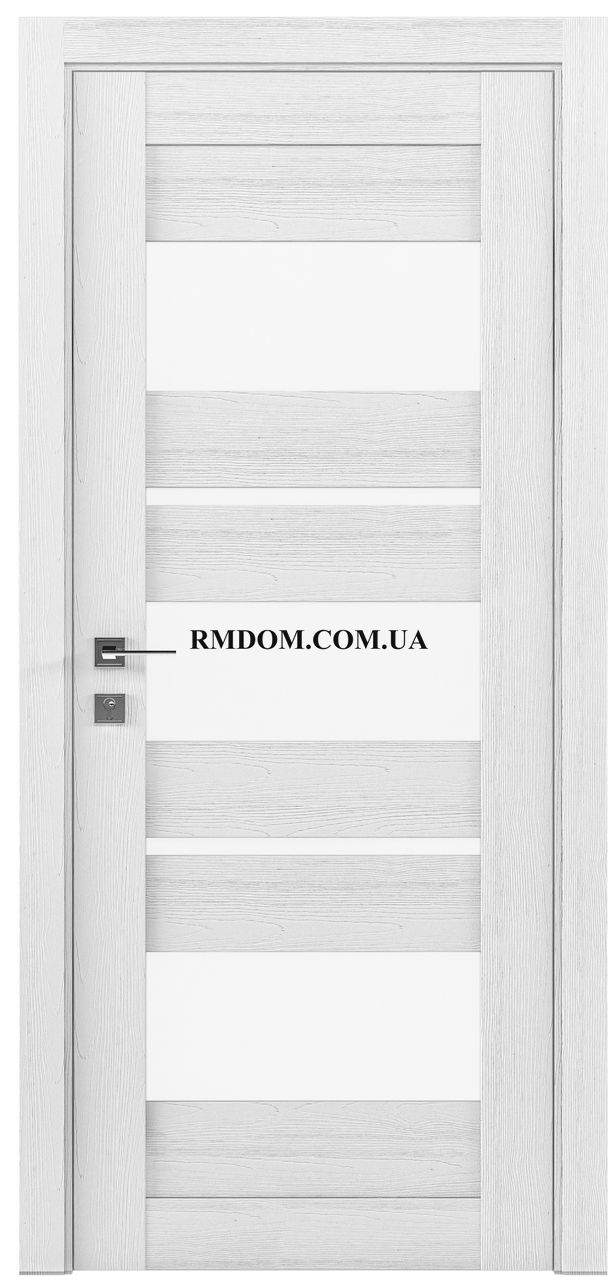 Міжкімнатні двері Rodos колекція Modern модель Polo, Каштан білий, Сатин білий
