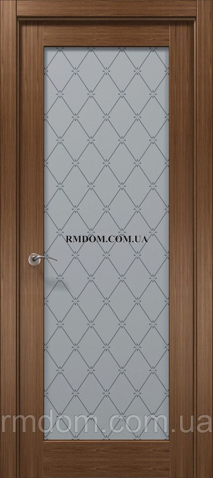 Міжкімнатні двері Папа Карло Cosmopolitan CP-509, Горіх італійський, Сатин білий, Горіх італійський