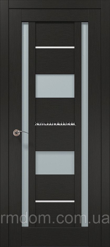 Міжкімнатні двері Папа Карло Millenium ML 52AL, Шовк графіт, Сатин білий, Шовк графіт