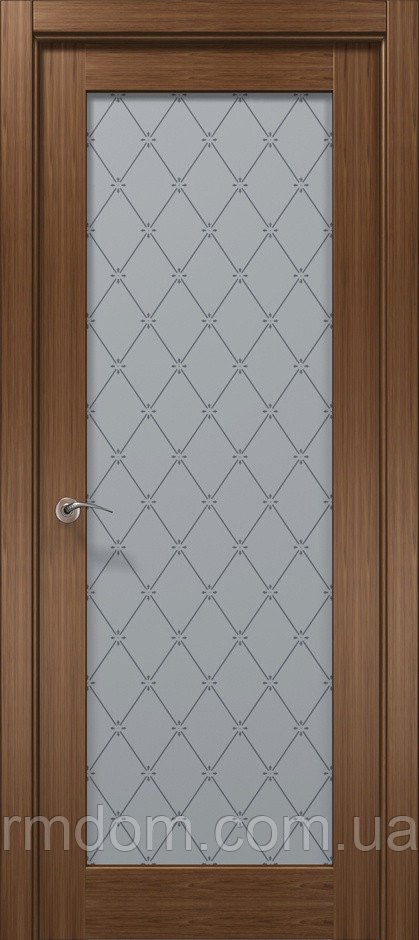 Міжкімнатні двері Папа Карло Cosmopolitan CP-509, Горіх італійський, Сатин білий, Горіх італійський