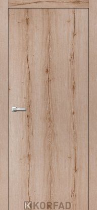 Міжкімнатні двері Korfad Wood Plato-01, Дуб тобако, У колір полотна, Дуб тобако