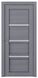 Міжкімнатні двері Rodos колекція Modern модель Quadro полускло, Каштан сірий, Сатин білий