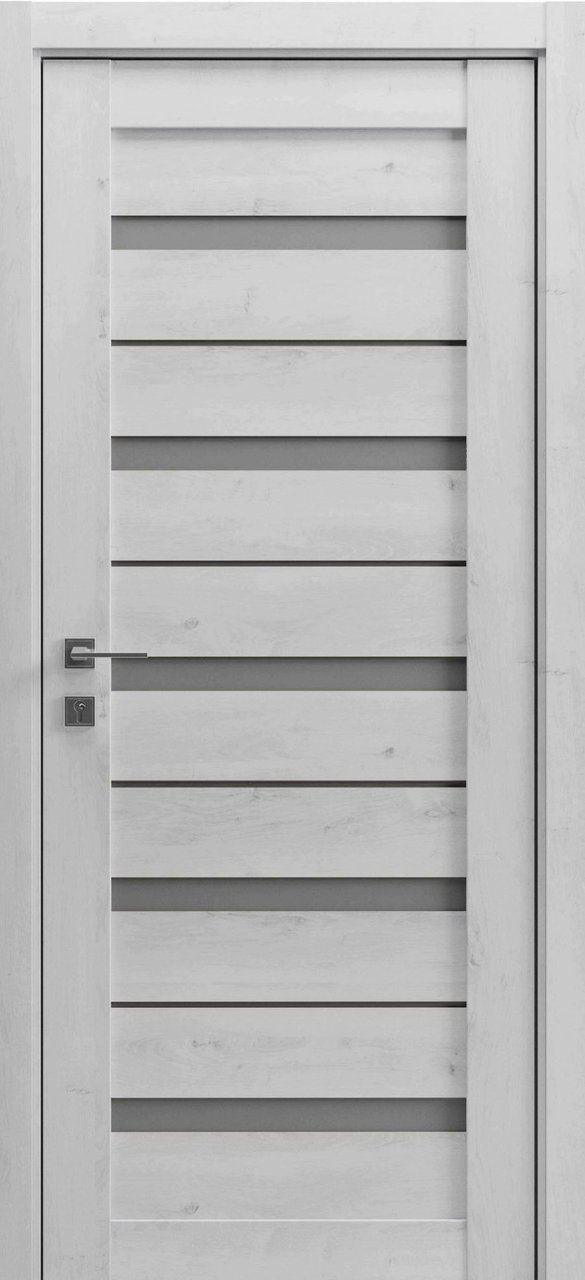 Міжкімнатні двері Rodos колекція Grand модель Lux 4, Нордік, Сатин білий, Нордік