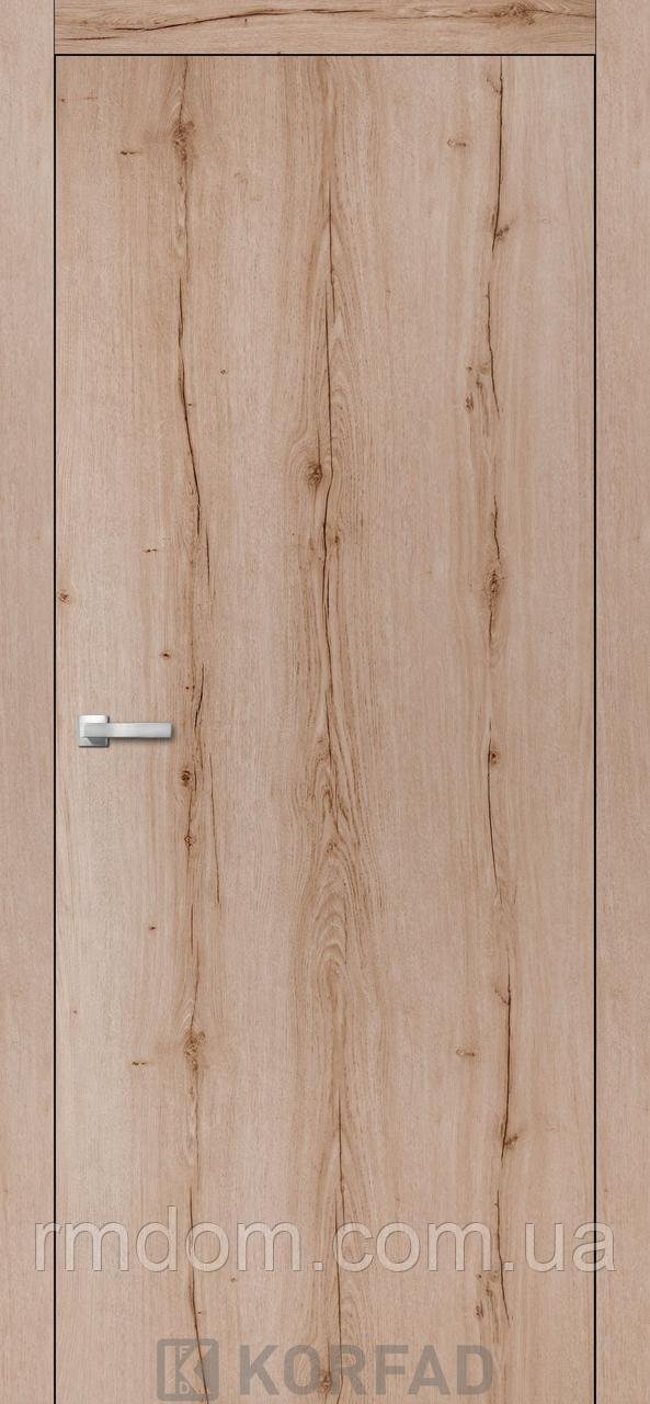 Міжкімнатні двері Korfad Wood Plato-01, Дуб тобако, У колір полотна, Сотове наповнення