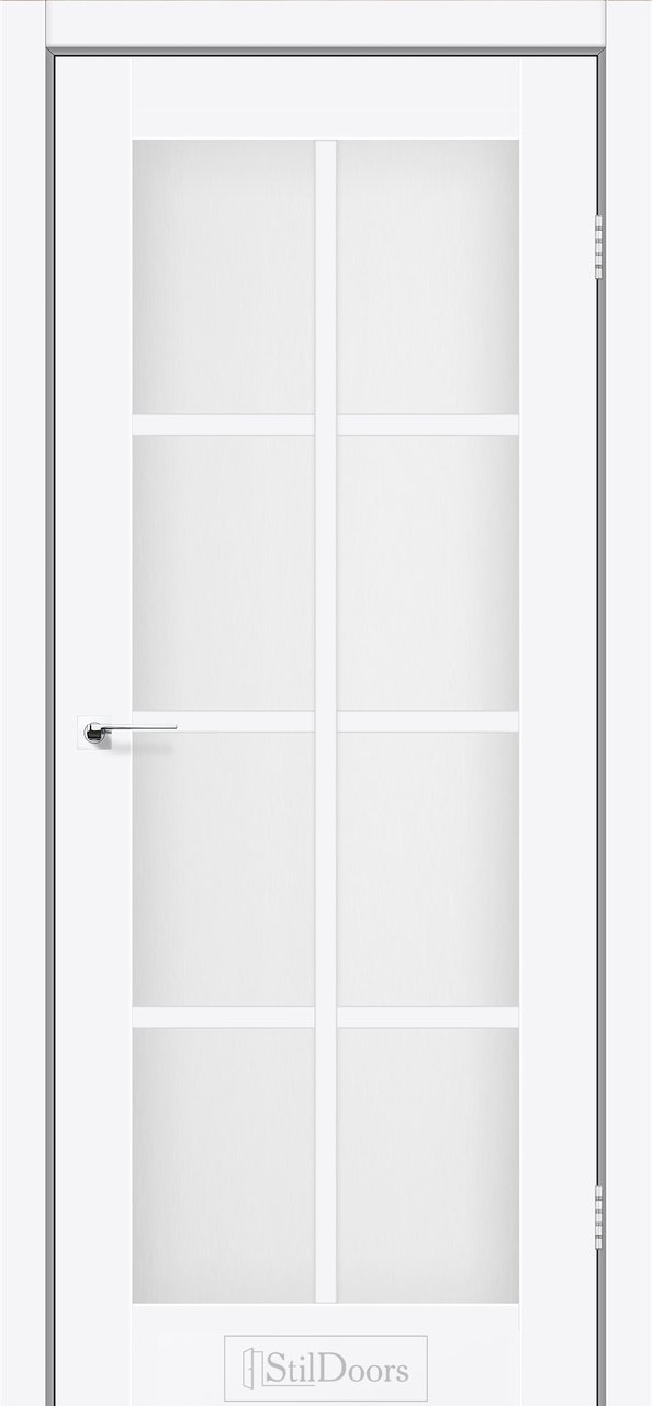 Міжкімнатні двері StilDoors колекція Classik модель Vietnam, Білий матовий, Сатин білий, Білий матовий