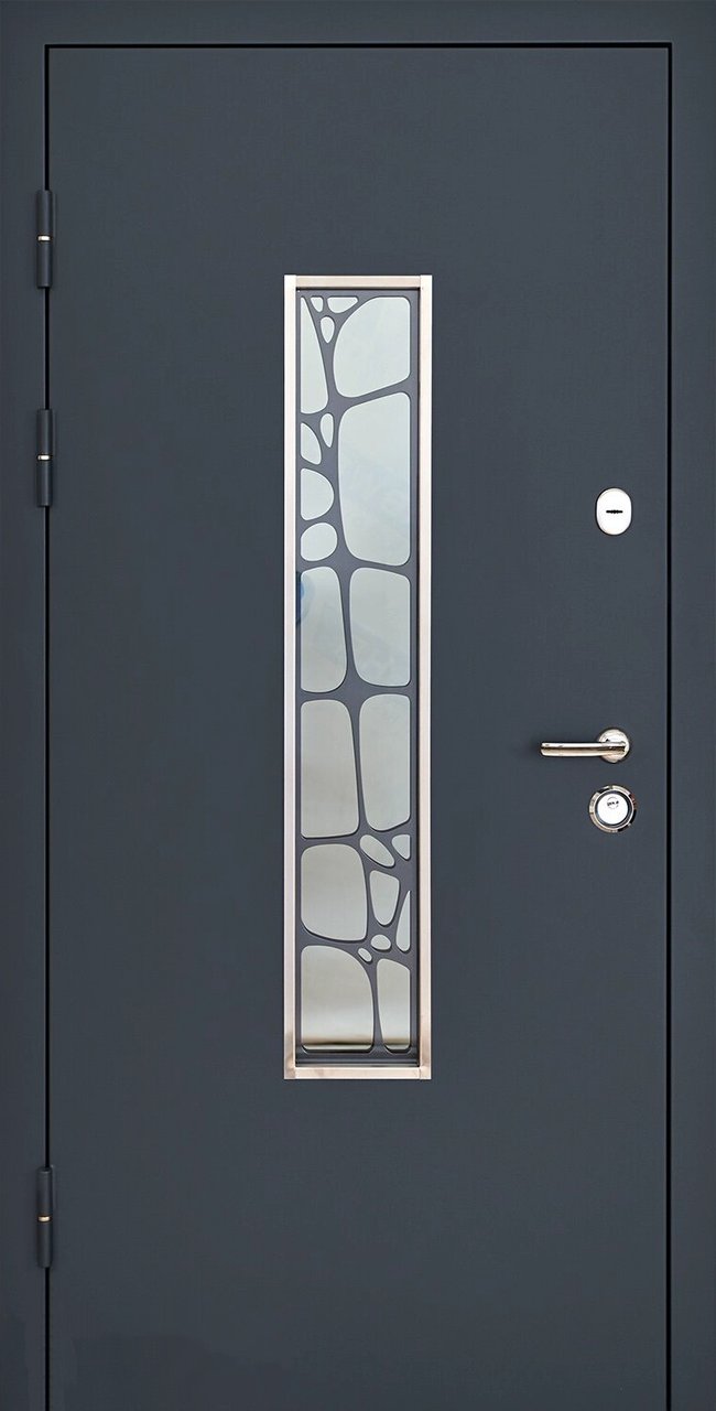 Вхідні двері Abwehr серія Defender модель Solid Glass 408, 2050*860, Ліве
