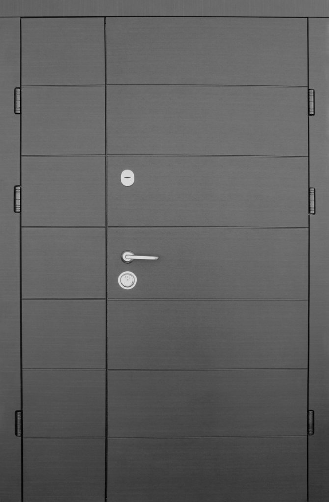Вхідні двері Форт серія Тріо модель Горизонталь полуторні, 2050*1200, Праве