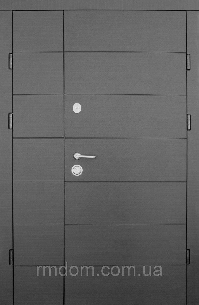 Вхідні двері Форт серія Тріо модель Горизонталь полуторні, 2050*1200